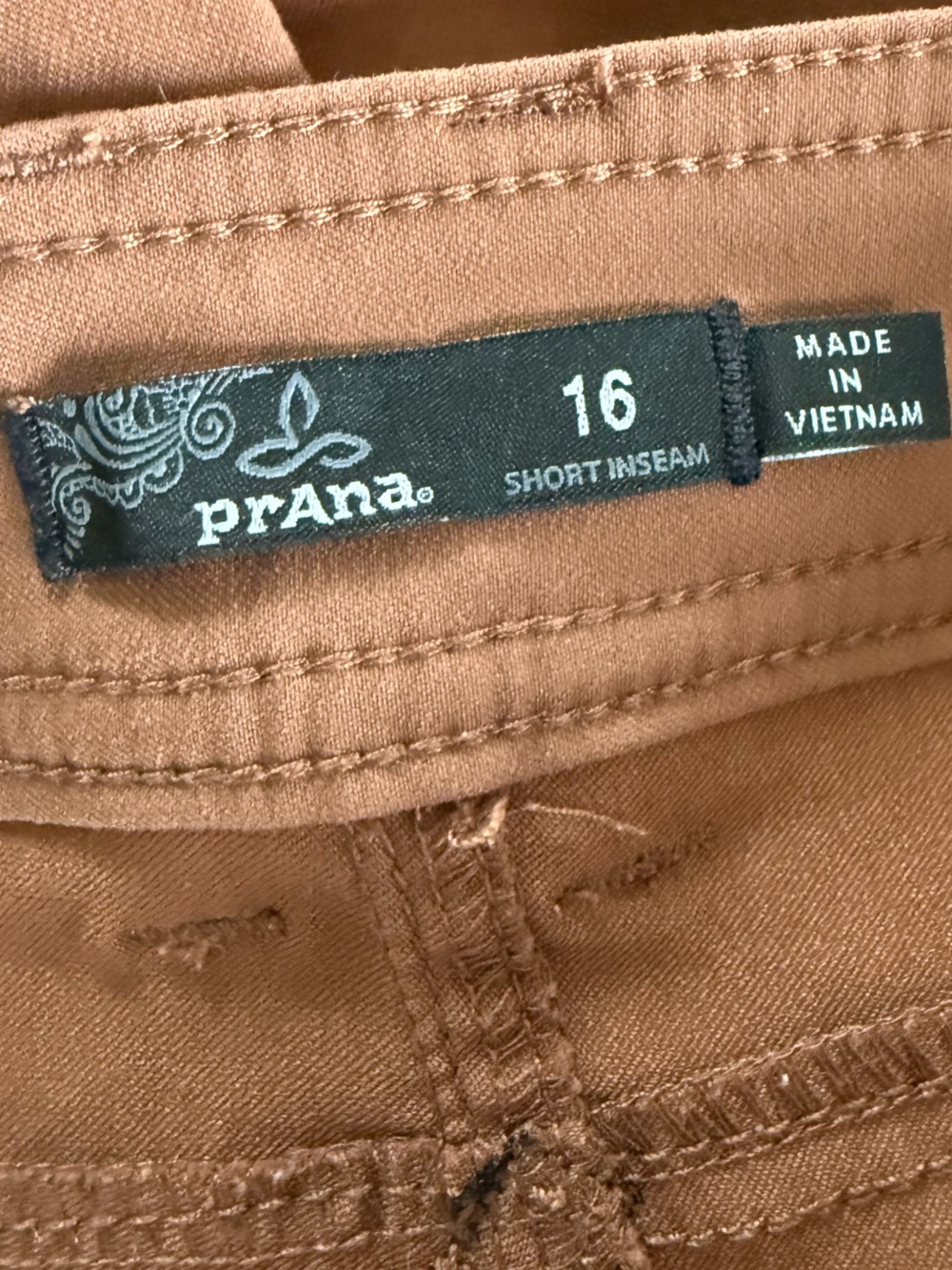prAna Halle Hiking Pants Brown Stretch Zion Mid-Rise Roll-Up Straight Leg 16 - Picture 10 of 13